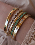 Penny Preville 18k Yellow Gold Moderne Deco Colored Gemstone Bracelet