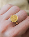 Estate 14k Yellow Gold Coin Ring