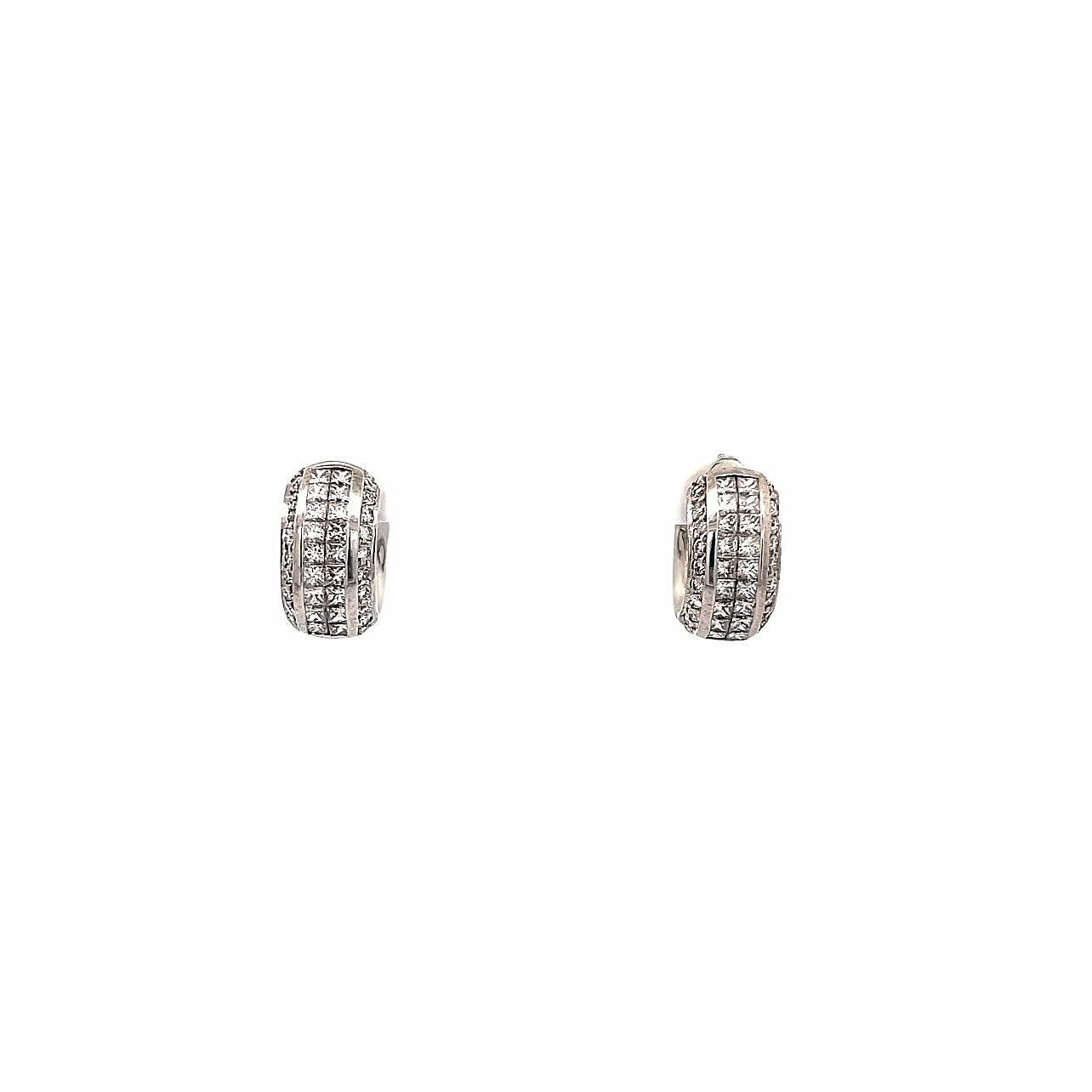Estate 18k White Gold Earrings