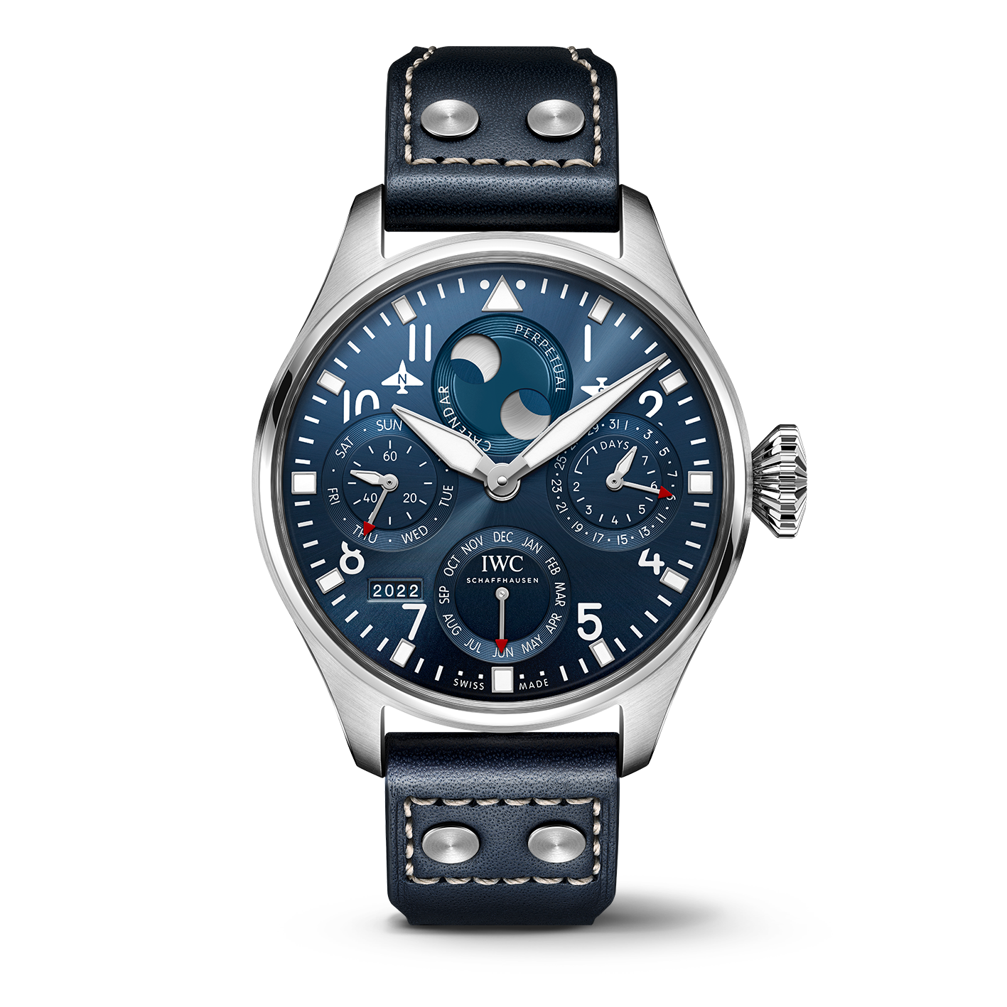 IWC Stainless Steel Big Pilot’s Watch Perpetual Calendar