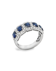 Brown & Co. 18k White Gold Sapphire And Diamond Ring