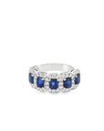 Brown & Co. 18k White Gold Sapphire And Diamond Ring