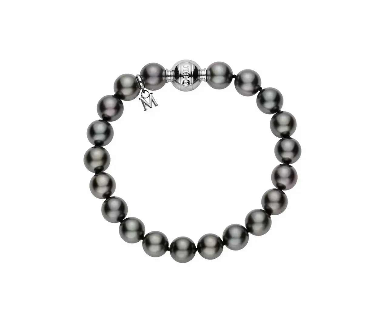 Mikimoto 18k White Gold Black Pearl Bracelet