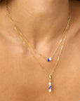 Phillips House 18k Yellow Gold One Of One Sapphire & Diamond Toi Et Moi Necklace