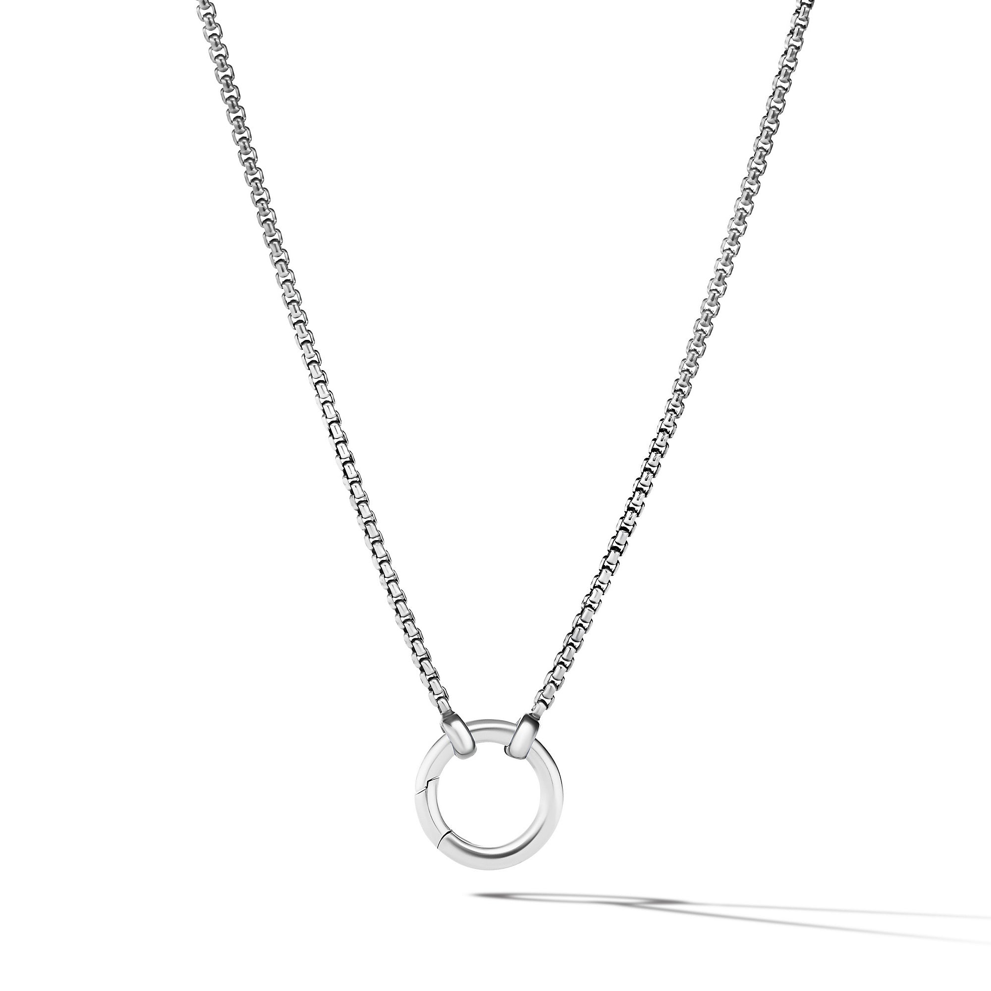 David Yurman 1.75mm Box Chain Amulet Vehicle Necklace Sil