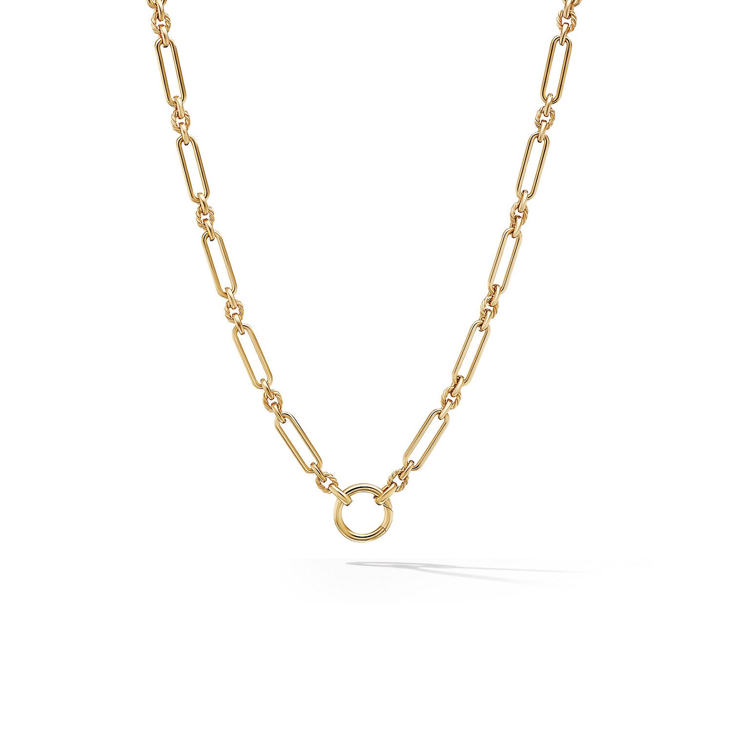 David Yurman 4.5mm Lexington Amulet Vehicle Necklace 18k