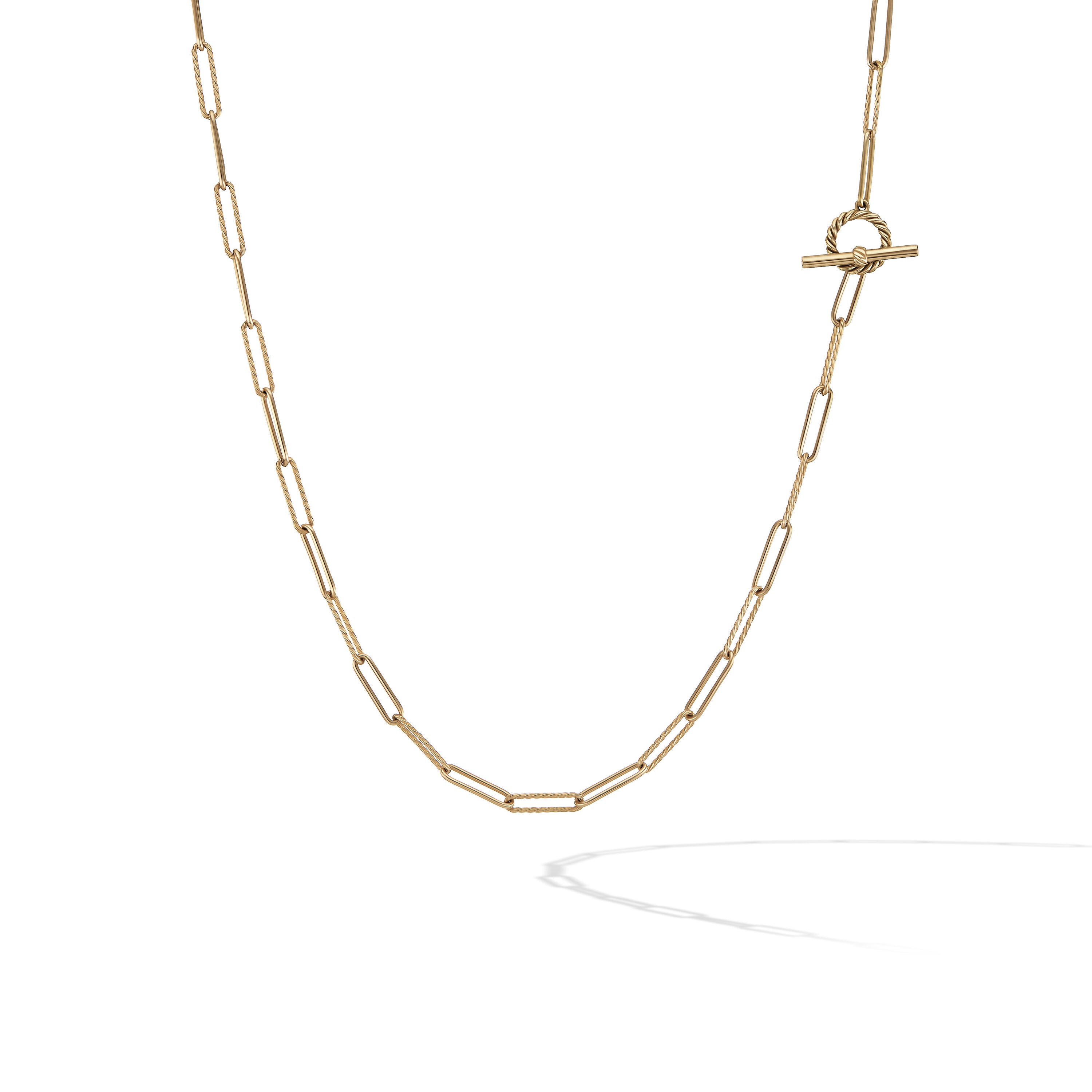 David Yurman 12.5x3.5mm Madison Fine Elongated Chain Neck 18k