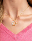 Phillips House 14k Yellow Gold Lucky Horseshoe Diamond Pendant Necklace