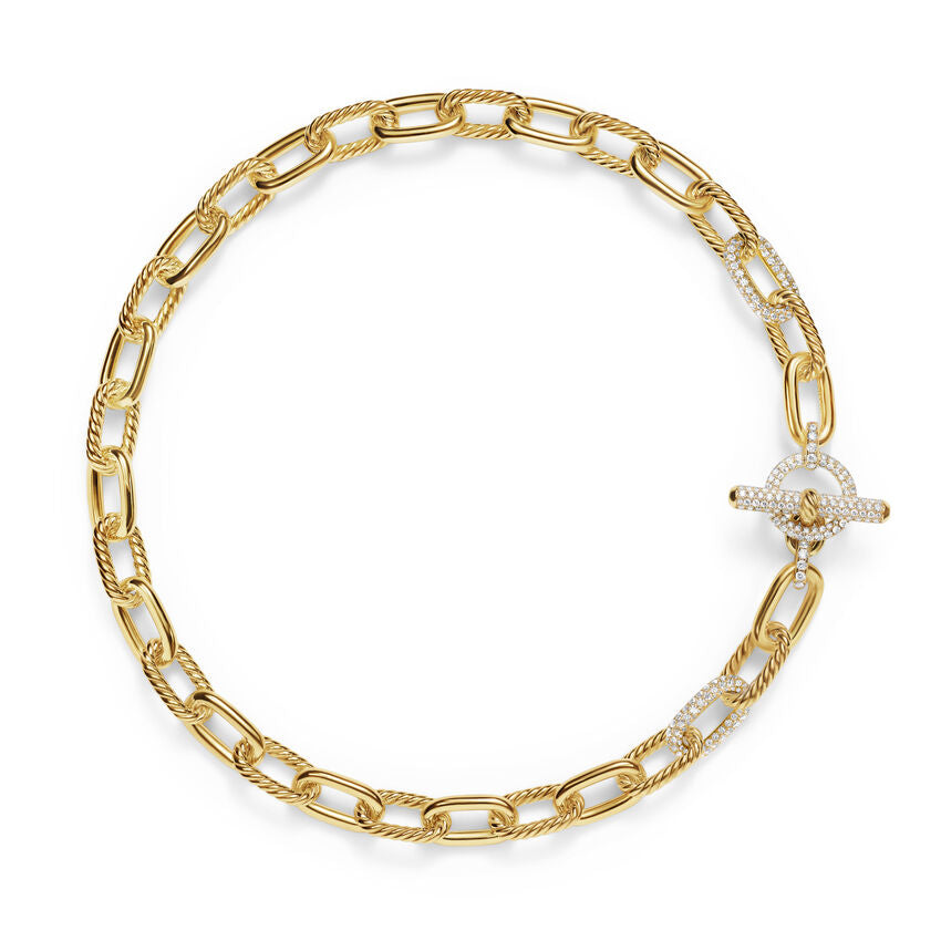 David Yurman 11mm Madison W/pv Toggle Necklace Di 18k