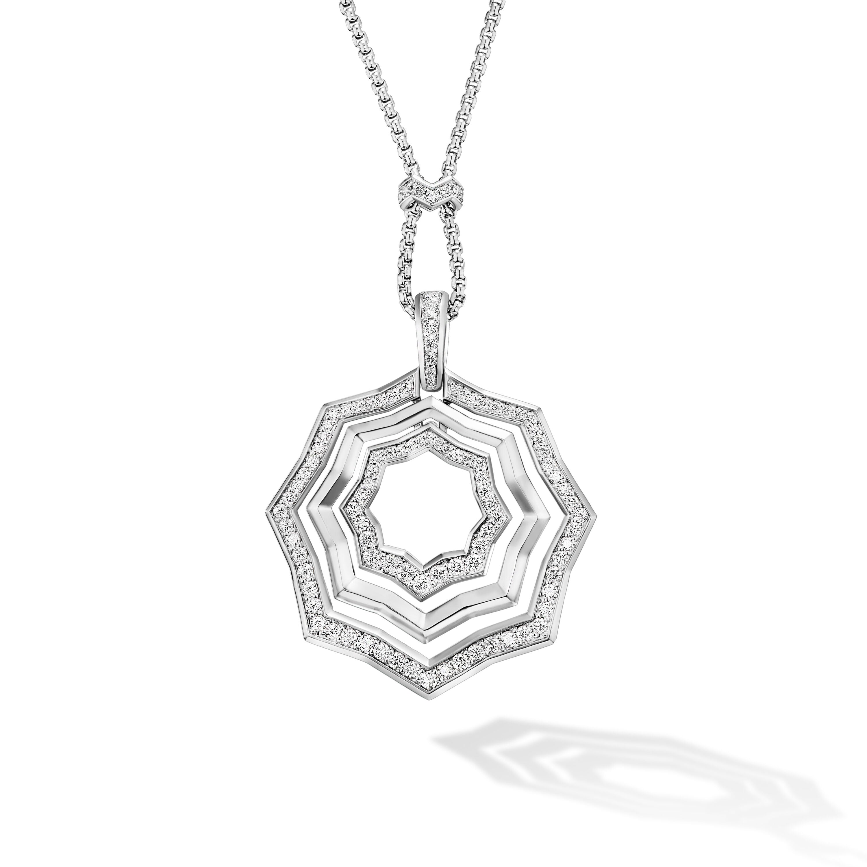 David Yurman 38mm Stax Pendant Necklace Di Sil