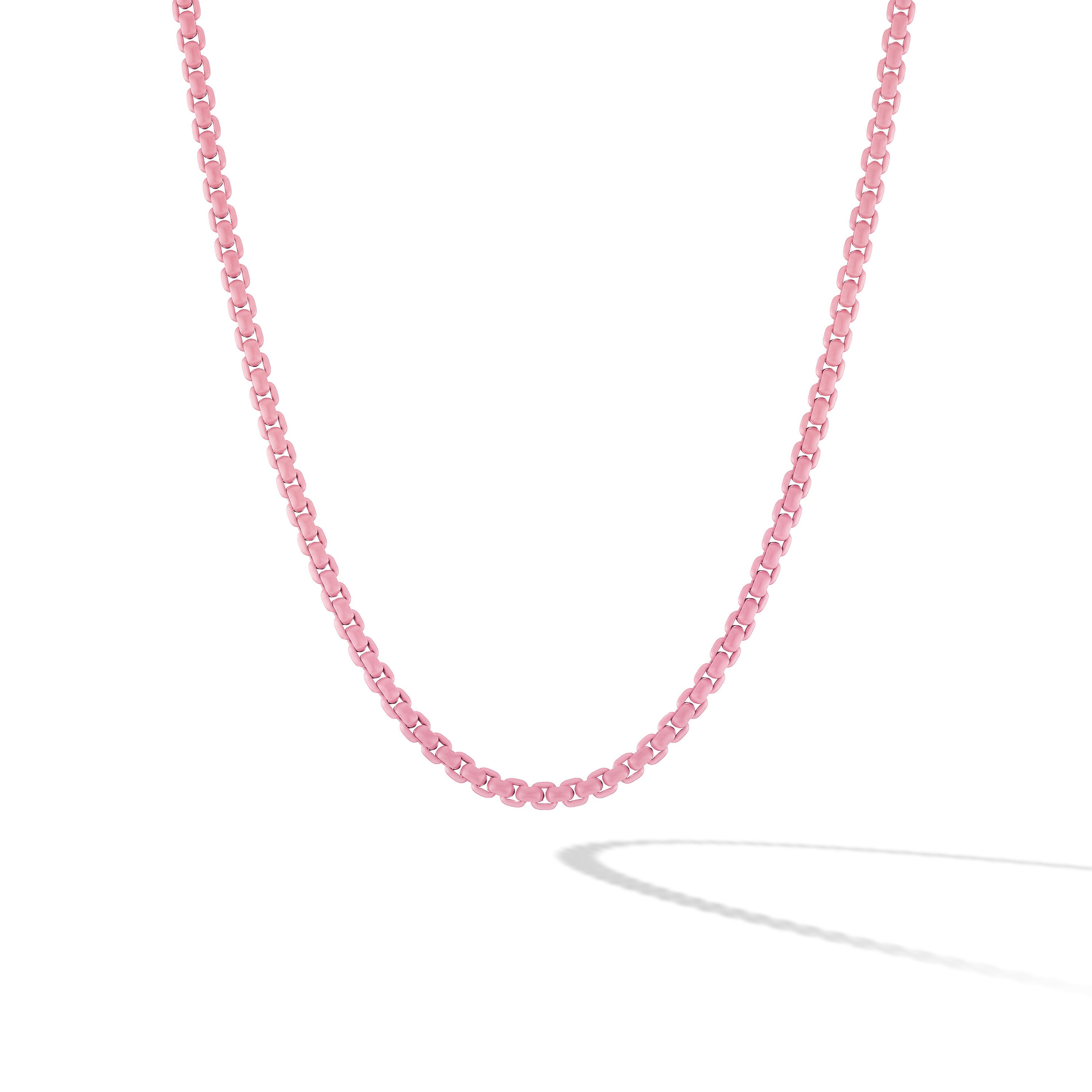 David Yurman 2.7mm Bel Aire Box Chain Neck Stn Stl/14k- Blush