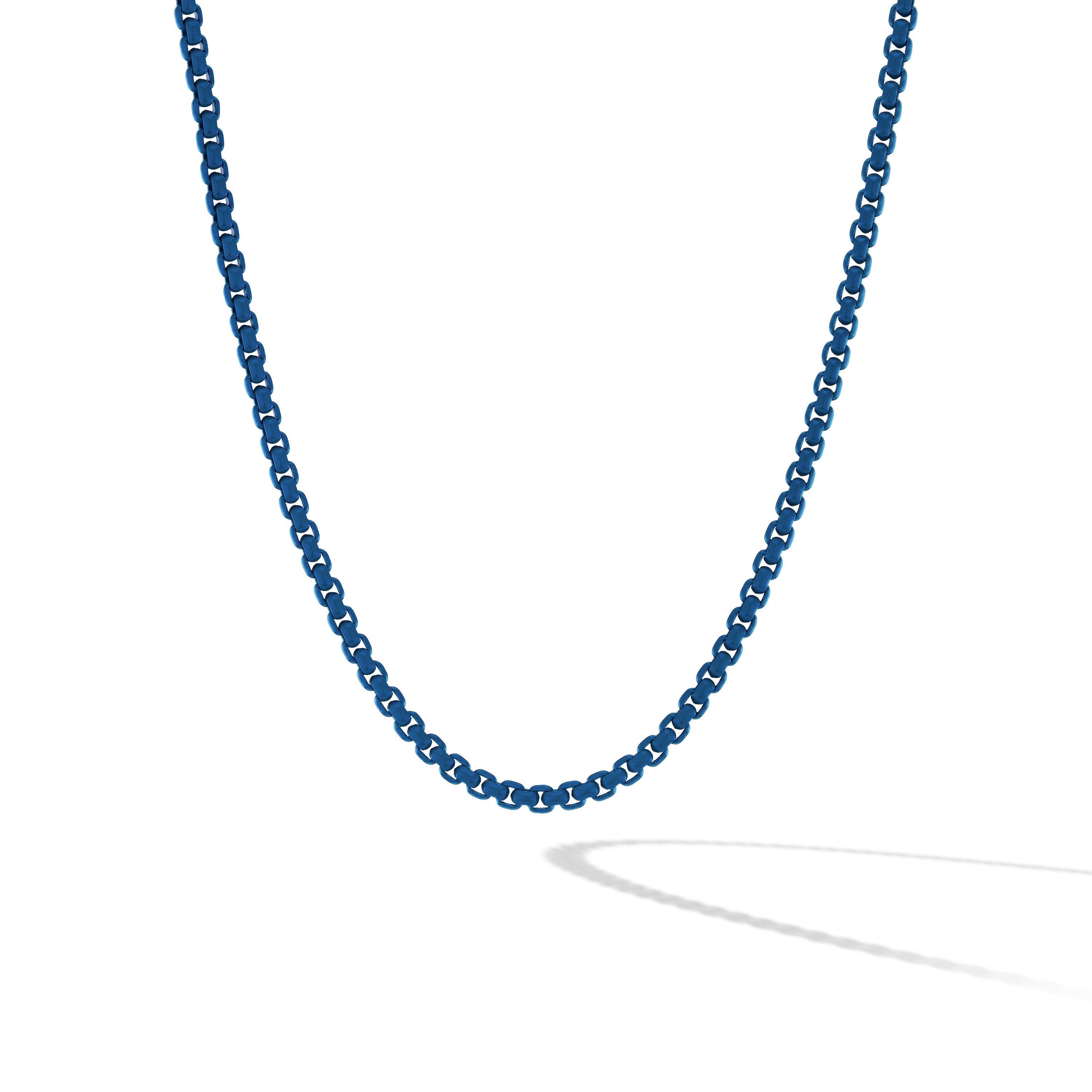 David Yurman 2.7mm Bel Aire Box Chain Neck Stn Stl/14k-Navy