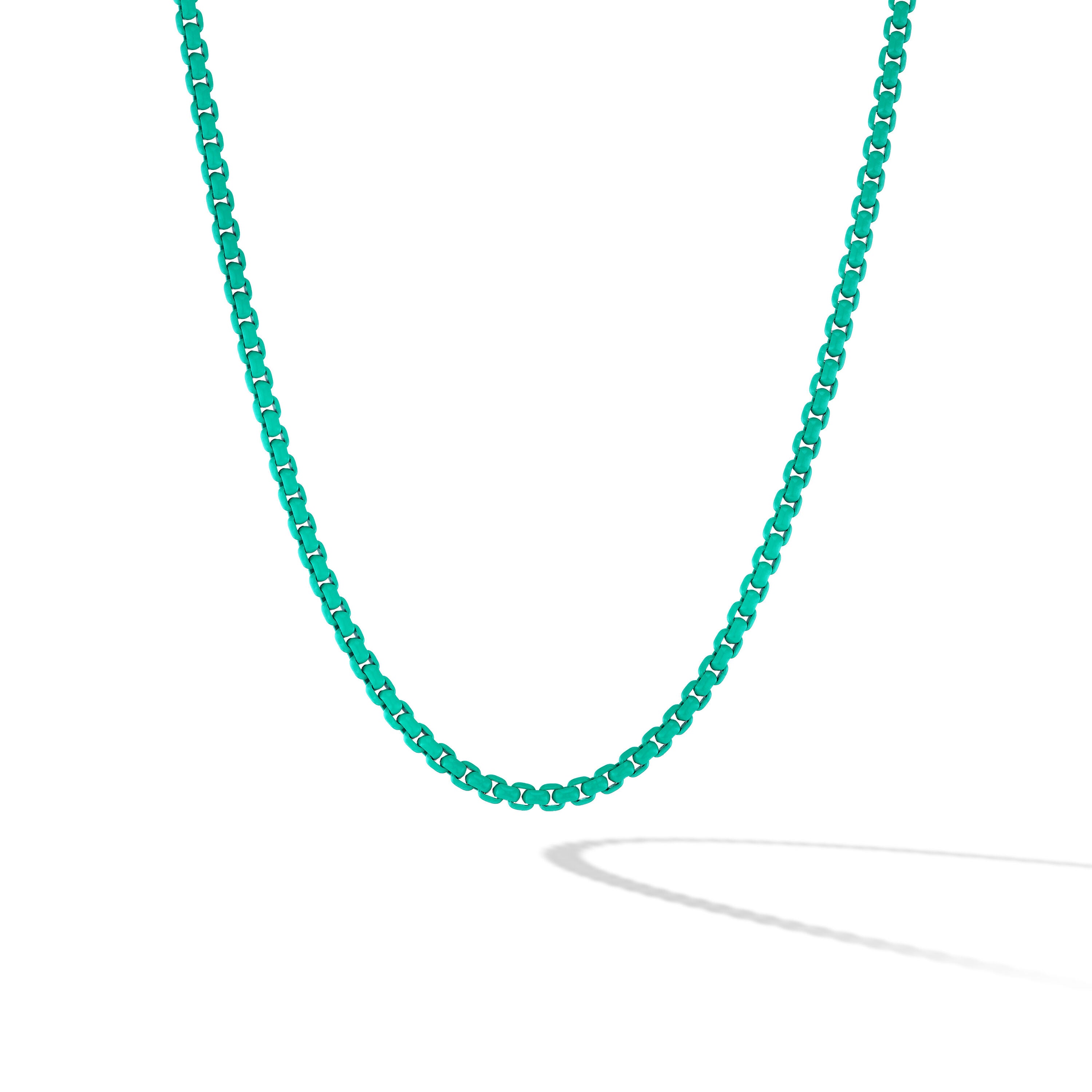 David Yurman 2.7mm Bel Aire Box Chain Neck Stn Stl/14k-Turq