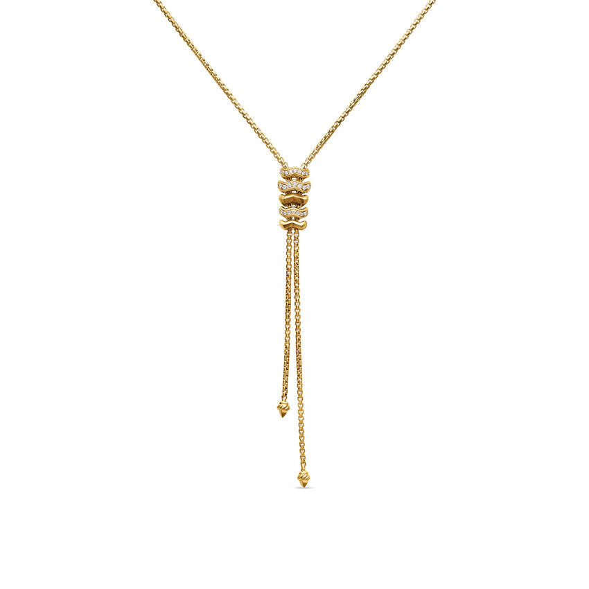 YA−MAN STA-212P GOLD David Yurman Zig Zag Stax™ Y Necklace In 18k Yellow Gold With