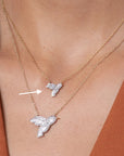 Phillips House 14k Yellow Gold Symphony Petite Hummingbird Diamond Necklace