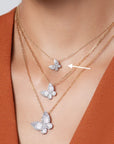 Phillips House 14k Yellow Gold Symphony Petite Butterfly Diamond Necklace