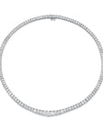 Norman Silverman Platinum Emerald-Cut Diamond Necklace – 37.81ctw