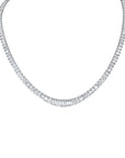 Norman Silverman Platinum Emerald-Cut Diamond Necklace – 37.81ctw