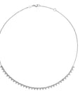 Penny Preville 18k White Gold Classic Front Pointed Diamond Choker Necklace