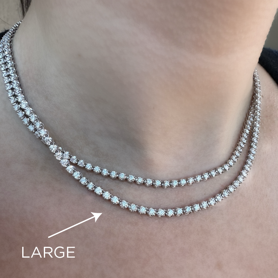 Brown & Co. 18k White Gold Diamond Riviera Necklace