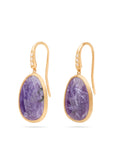 Marco Bicego 18k Yellow Gold, Charoite, And Diamond Lunaria Earring