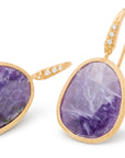 Marco Bicego 18k Yellow Gold, Charoite, And Diamond Lunaria Earring