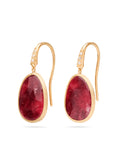 Marco Bicego 18k Yellow Gold, Thulite, And Diamond Lunaria Earring
