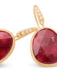 Marco Bicego 18k Yellow Gold, Thulite, And Diamond Lunaria Earring