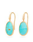 Marco Bicego 18k Yellow Gold, Turquoise, and Diamond Lunaria Earring