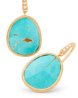 Marco Bicego 18k Yellow Gold, Turquoise, and Diamond Lunaria Earring