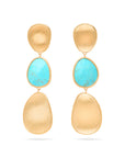 Marco Bicego 18k Yellow Gold And Turquoise Lunaria Drop Earring