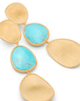 Marco Bicego 18k Yellow Gold And Turquoise Lunaria Drop Earring