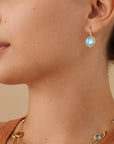Marco Bicego 18k Yellow Gold Jaipur Blue Topaz & Diamond Drop Earrings