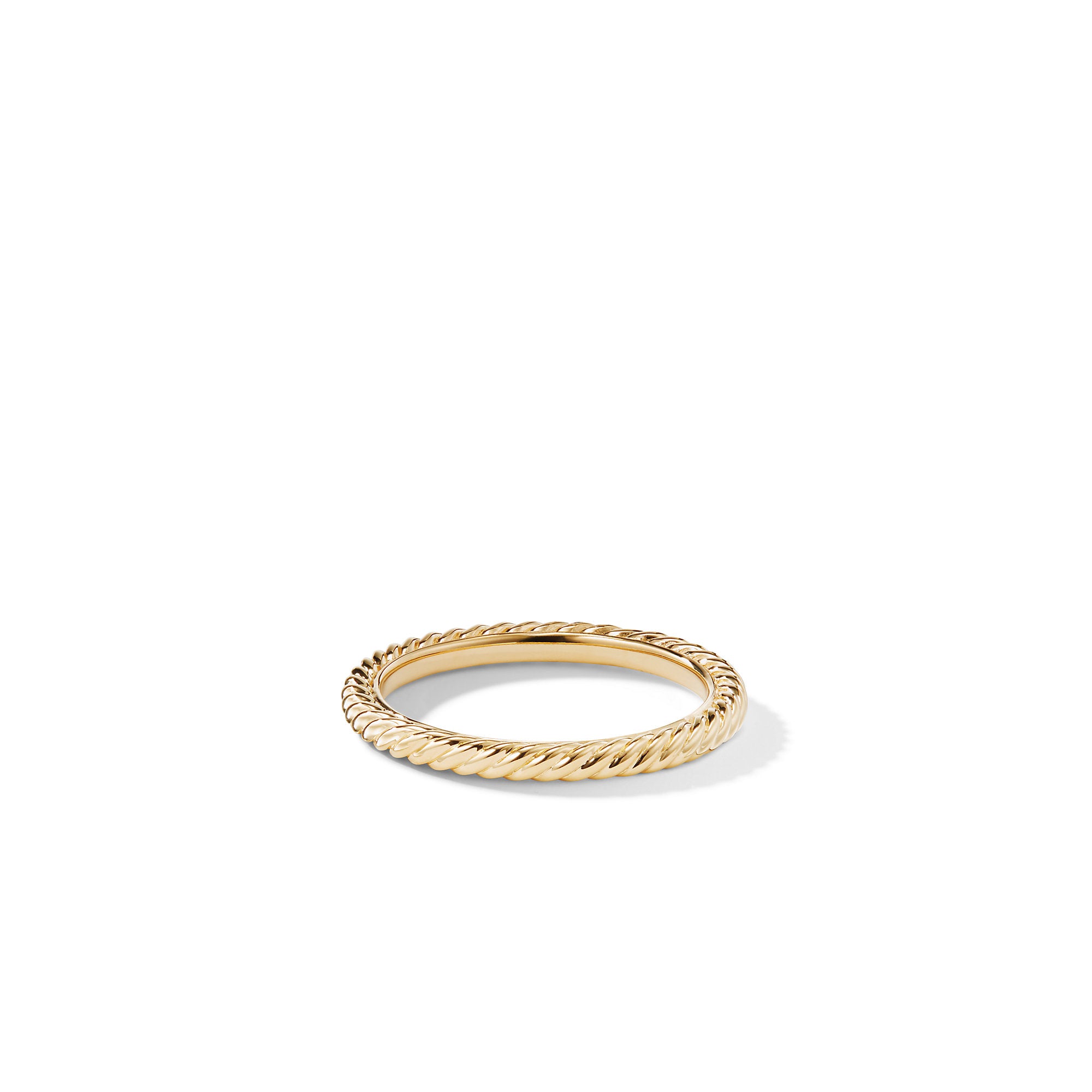David Yurman Cable Collectibles® Stack Ring In 18k Yellow Gold, 2mm