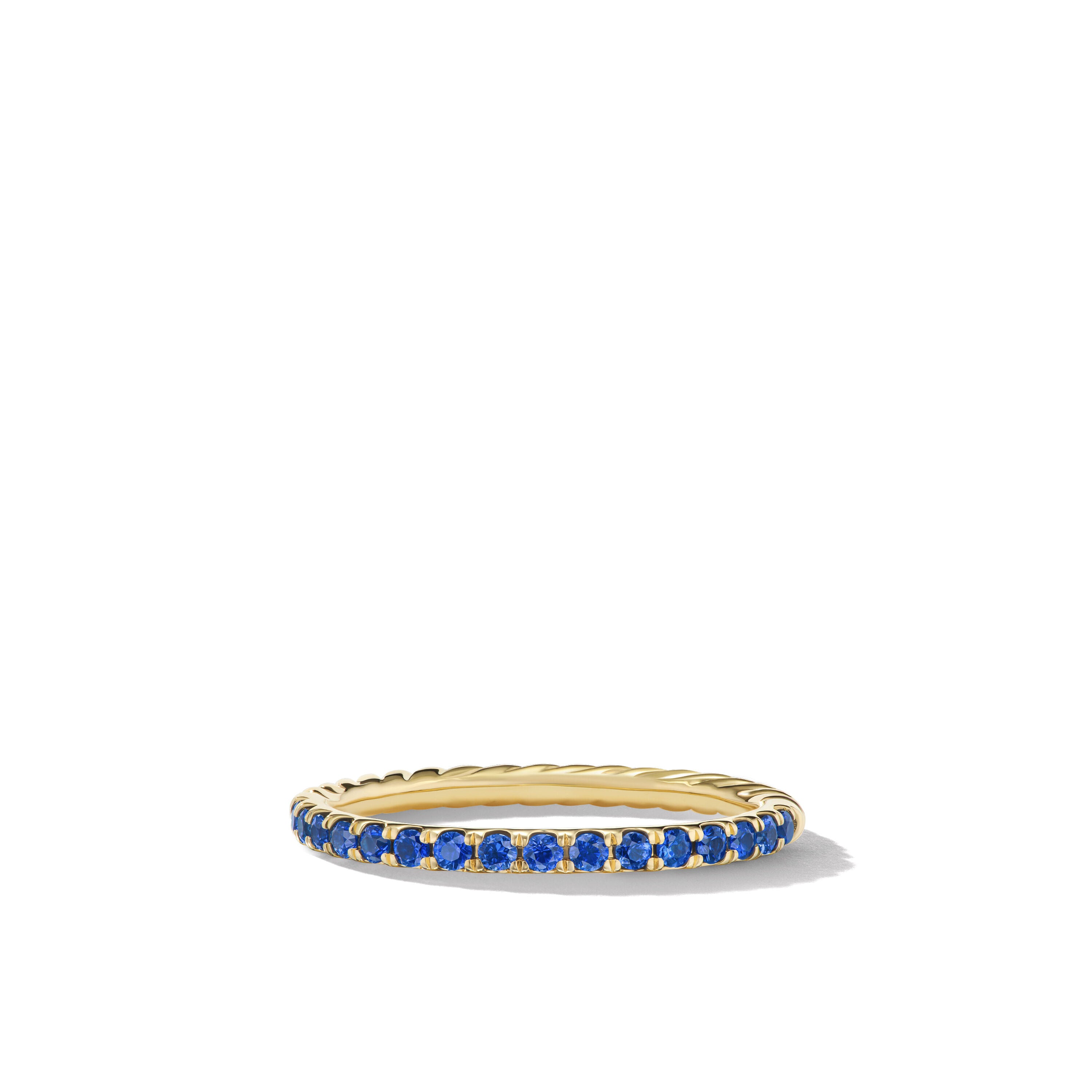 David Yurman 2mm Stack Pave Band Ring Bs 18k