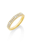 Henri Daussi 18k Yellow Gold Diamond Band