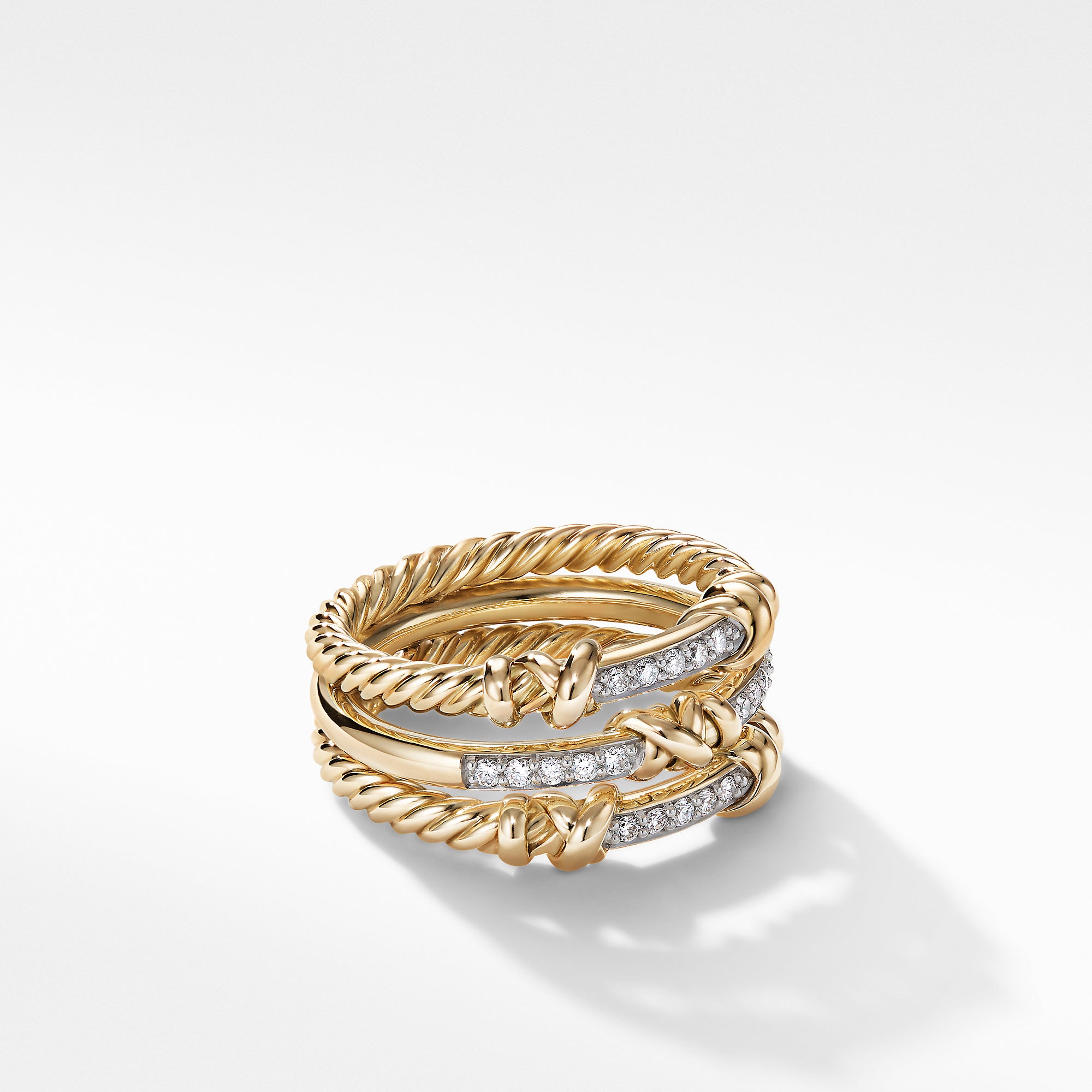 David Yurman 3-Station Petite Helena Wrap Ring Di 18k