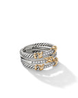 3-Station Petite Helena Wrap Ring Di Sil/18k