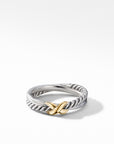4mm Petite X Ring Sil/18k