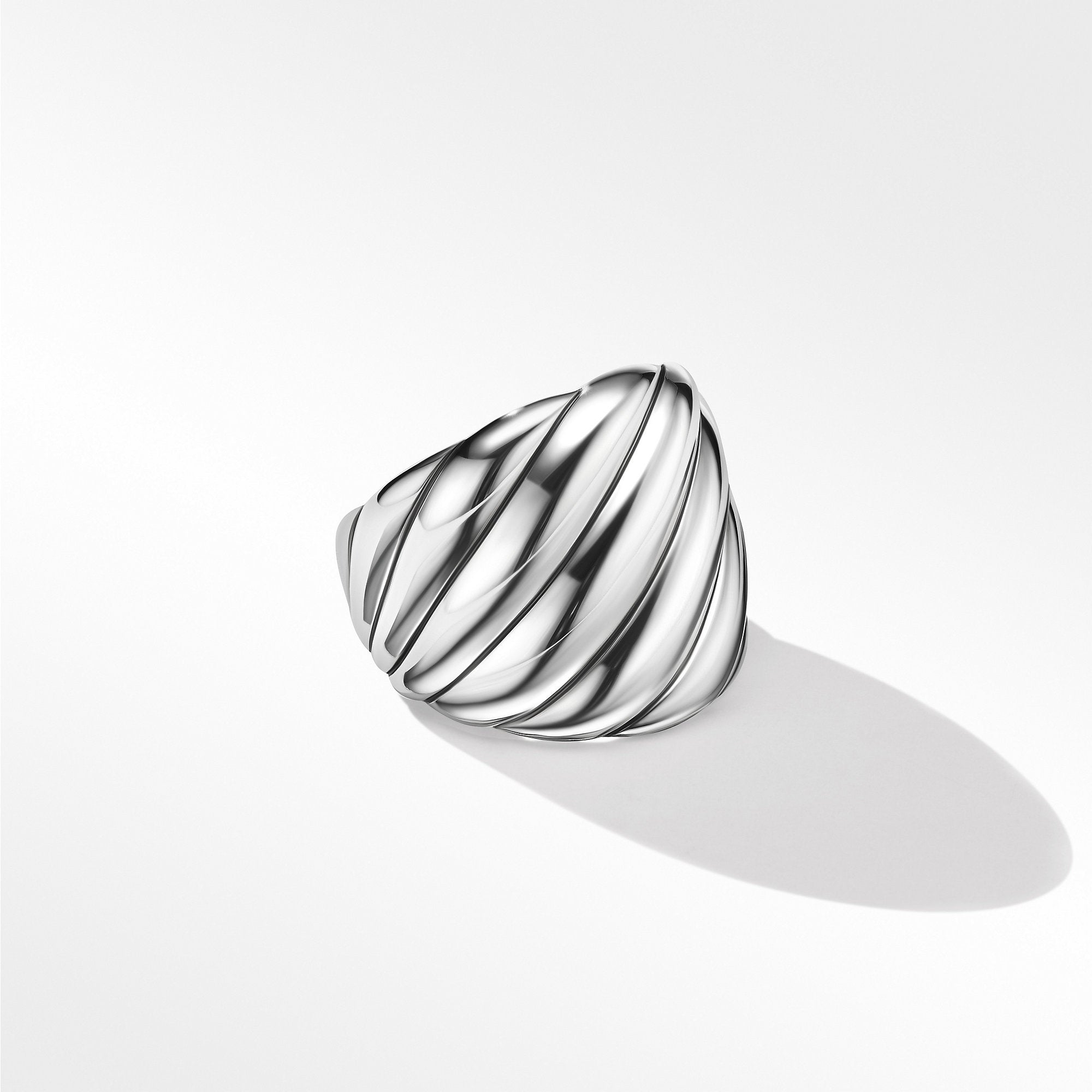 David Yurman 20mm Sculpted Cable Ring Sil