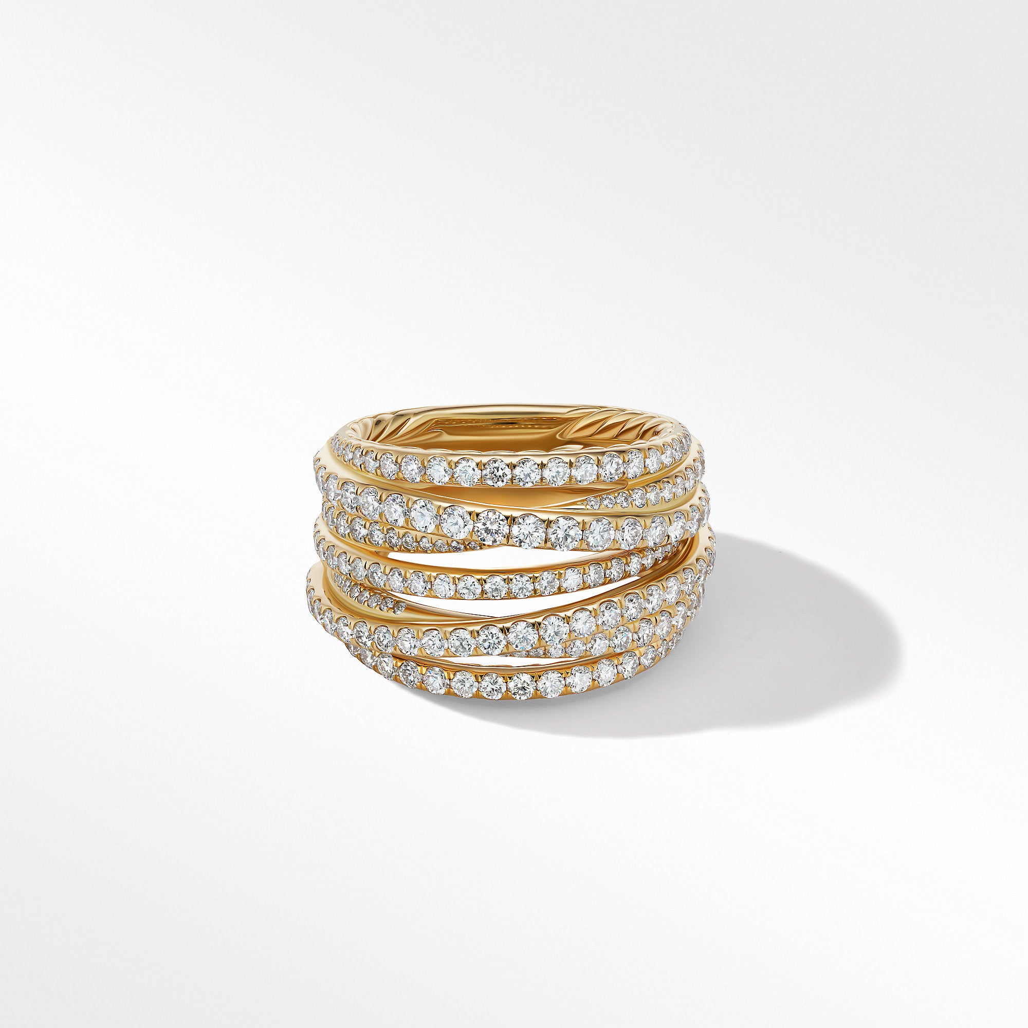 David Yurman 16mm Pv Crossover Multi Row Ring Di 18k