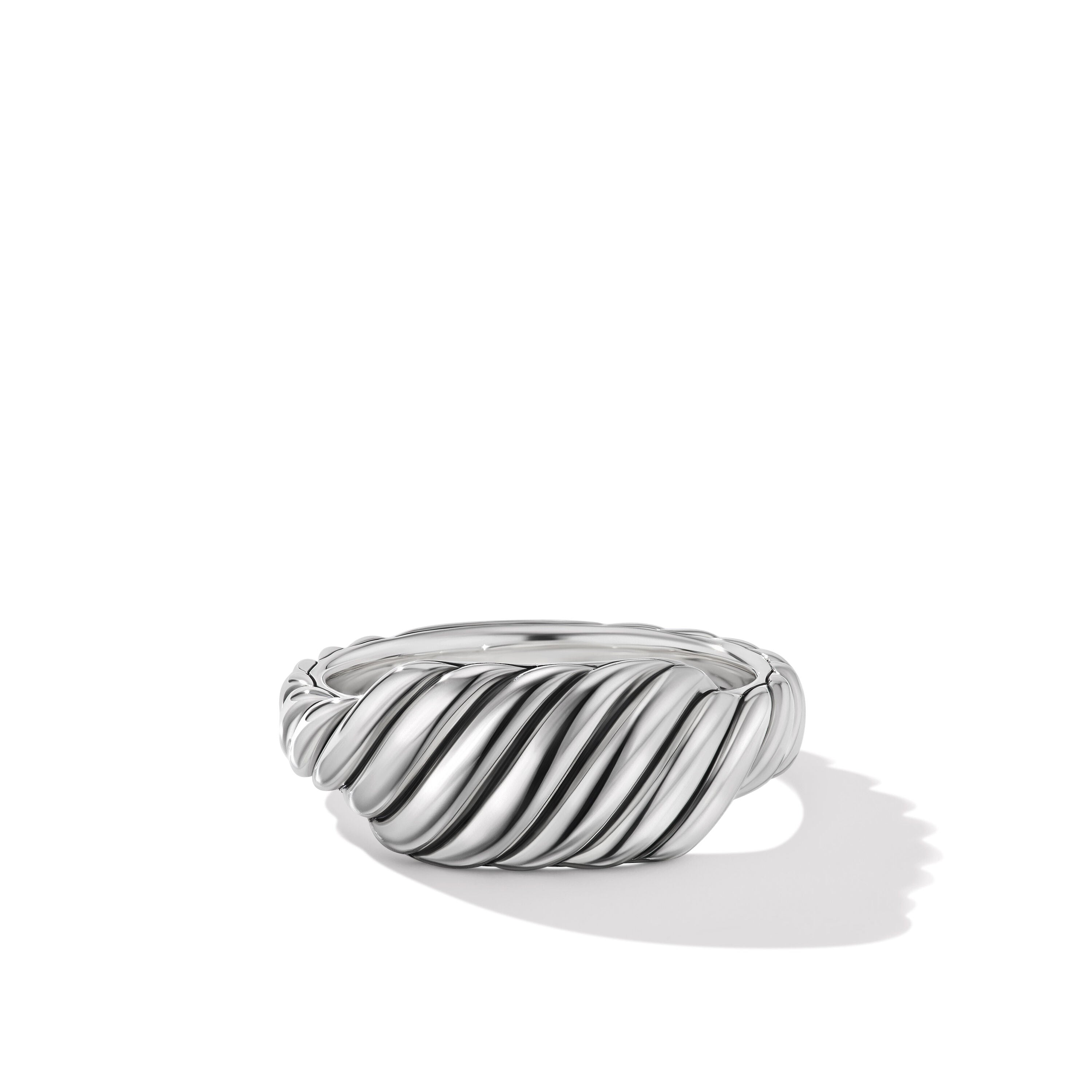 David Yurman 8.5mm Sculpted Cable Contour Ring Sil