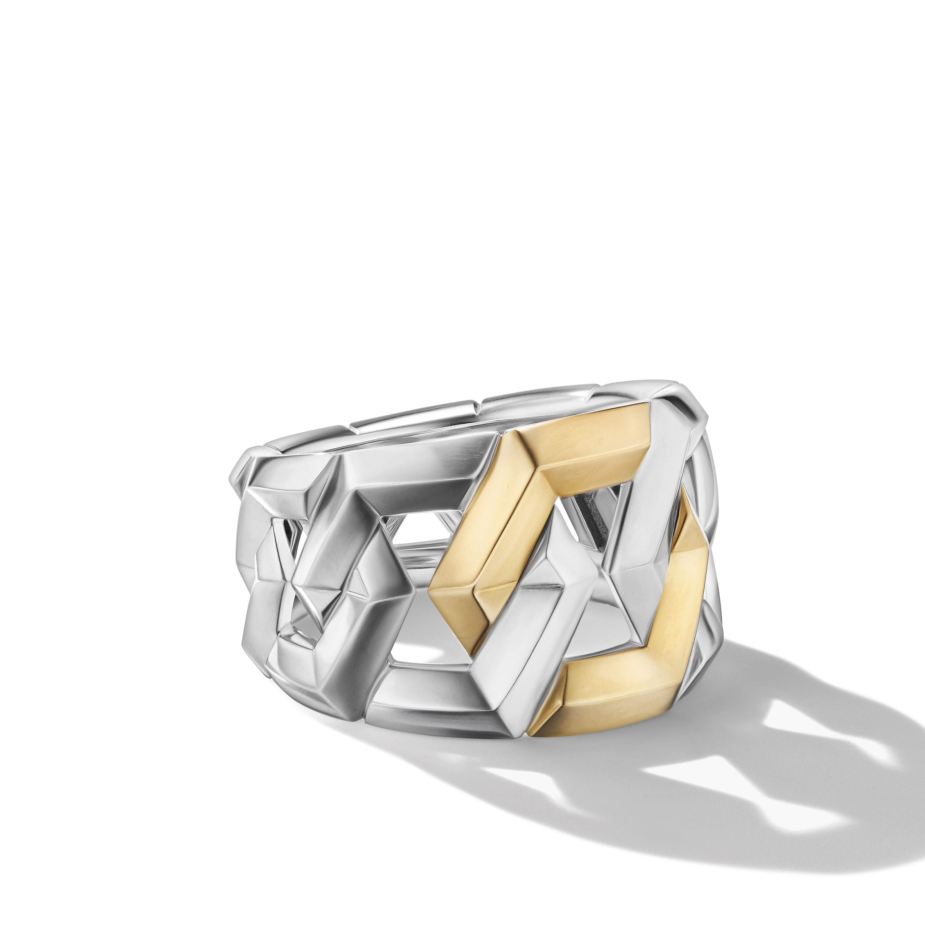 David Yurman 15mm Carlyle Ring Sil/18k