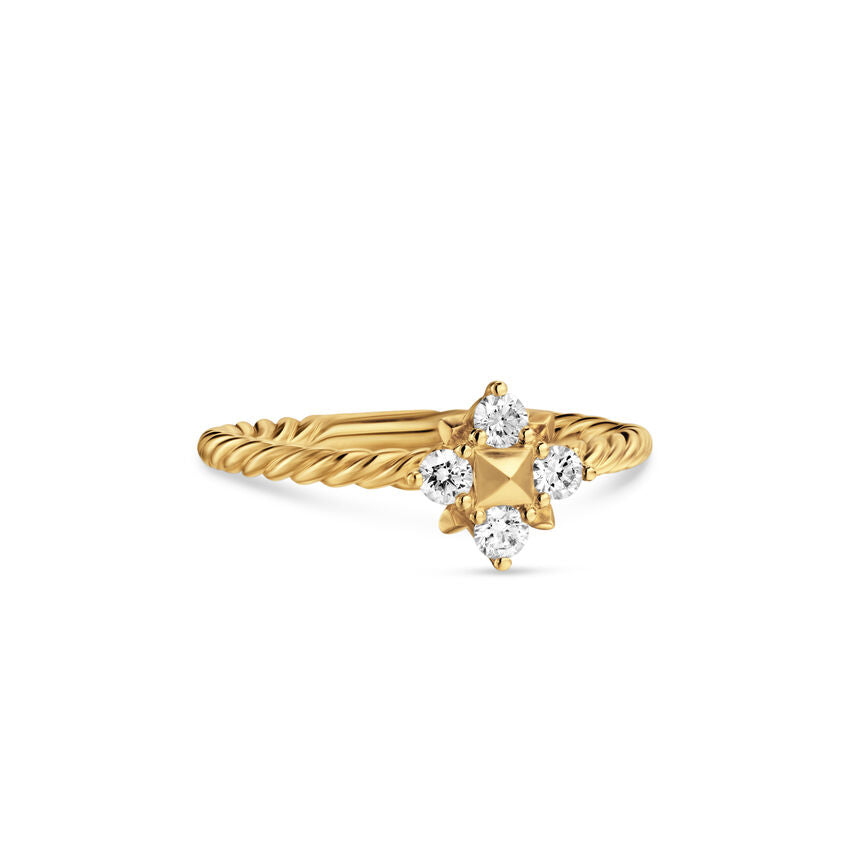 David Yurman 1.7mm Petite Modern Renaiss Pyramid Di 18k