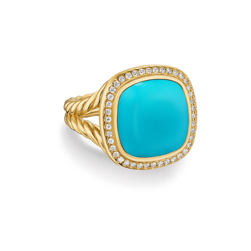 David Yurman Albion® Ring In 18k Yellow Gold With Turquoise And
