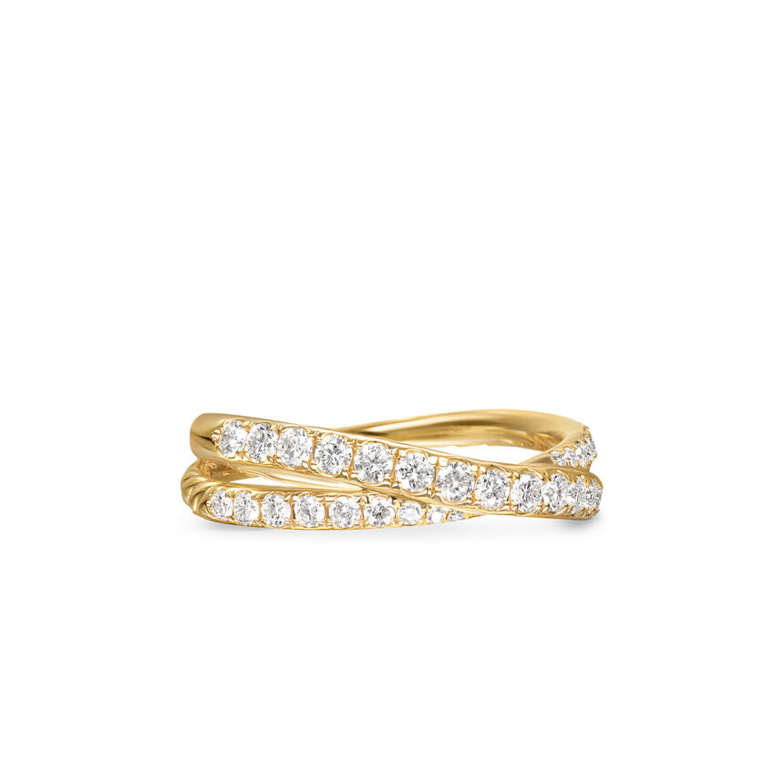 David Yurman 6mm Crossover Full Pave Ring Di 18k
