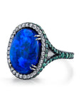 Omi Prive Platinum Colored Gemstone & Diamond Ring
