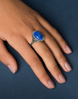 Omi Prive Platinum Colored Gemstone & Diamond Ring
