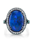 Omi Prive Platinum Colored Gemstone & Diamond Ring