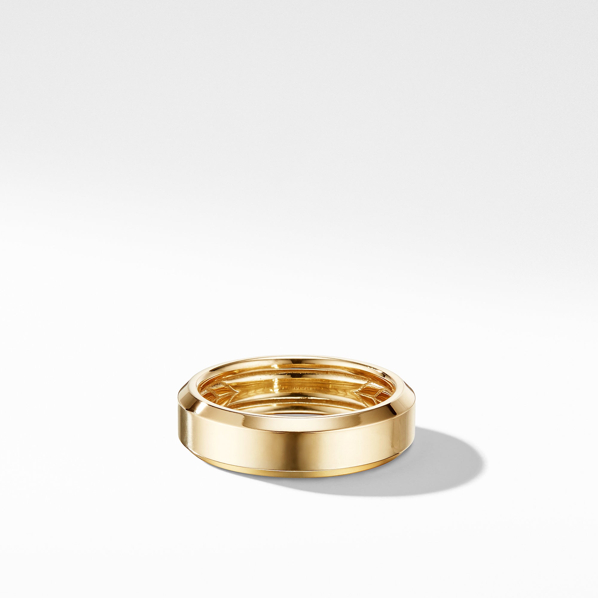 David Yurman Beveled Band Ring In 18k Yellow Gold, 6mm